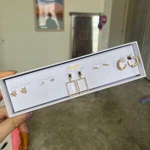 Gold and Silver Earring Set